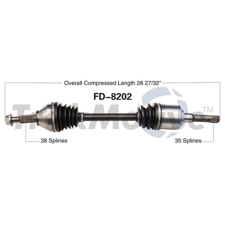 Surtrack Axle Cv Axle Shaft, Fd-8202 FD-8202